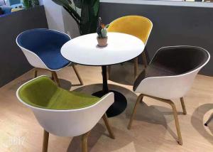 China 80cm Multi Colour Dining Chairs Beech Leg Half Circle Seat factory
