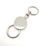 Siliver Logo Customized Logo Metal Keychain Holder