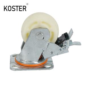 China Customized Request Auto Lock Caster Wheels for Air Cooler Electrical Brake Caster factory