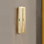 Rustproof Contemporary Gold Crystal Wall Sconce Lighting Electroplating