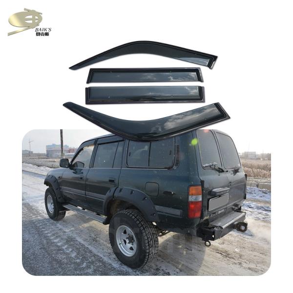 Window Visor Auto Vent Shade Super Cab 3m Tape For Land Cruiser Lc80 Fj80 1998