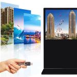 Vertical Advertising Players 1920 X 1080 Pixels Integrated Touch Query Machine