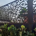 Home And Garden Decoration Metal Wall Art Corten Steel Laser Cut Screen Panel
