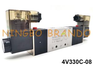 China 4V330C-08 Airtac Type Air Control Pneumatic Solenoid Valve 5/3 Way 24VDC 220VAC factory