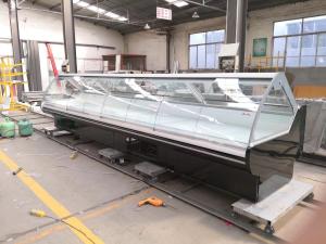 China Butcher Horizontal Display Cooler With Digital Temperature Controller factory