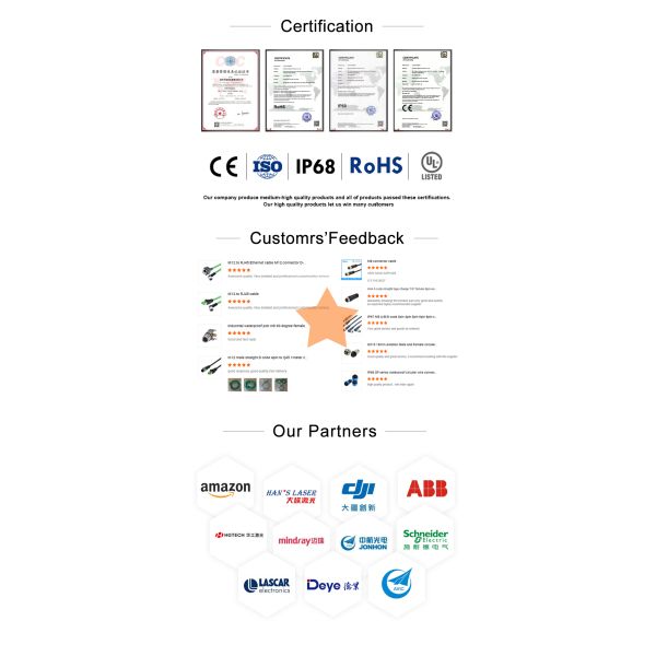 RIGOAL M16 Waterproof Connector 2-3-4-5-6-7-8-12-14-16-19-24-Core Male / Female"