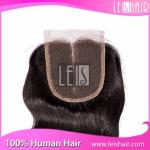 100% human hair middle parting lace closure