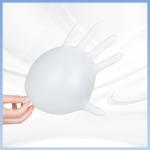 White Latex Free Synthetic Nitrile Gloves For Grooming Hairdressing
