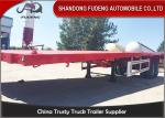 40 Foot Flatbed Container Trailer Equipment First Axle Lift , High Bed Trailer