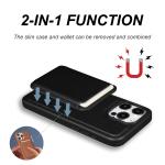 Custom Leather Magnetic Card Holder Wallet Shockproof For IPhone Samsung