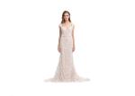Ivory Lace Beautiful Bridesmaid Dresses / Anti - Wrinkle Bridal Bridesmaid