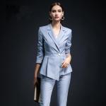 2021 Autumn Formal Occasions V-neck Business Suits for Women Slim Professional