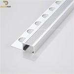 Slip Resistant Tile Edge Trim For Stairs Box Edge Shiny Silver Color