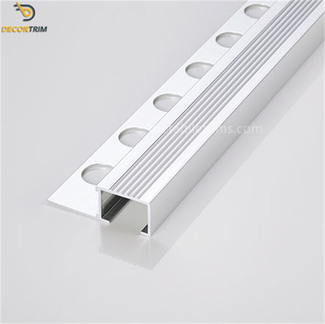 Aluminium Tile Trim 8mm Ceramic Outside Corner Trim Tile Strips With Anti-slip