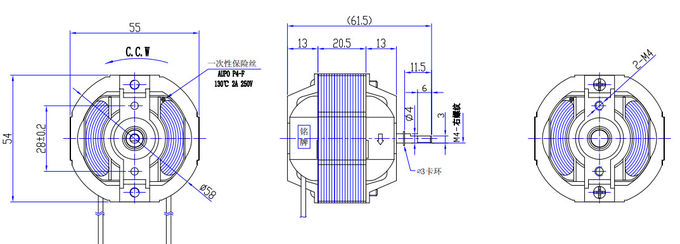 Bathroom Fan CL B Shaded Pole Motor YJ58 20 50HZ 20mm Lamination