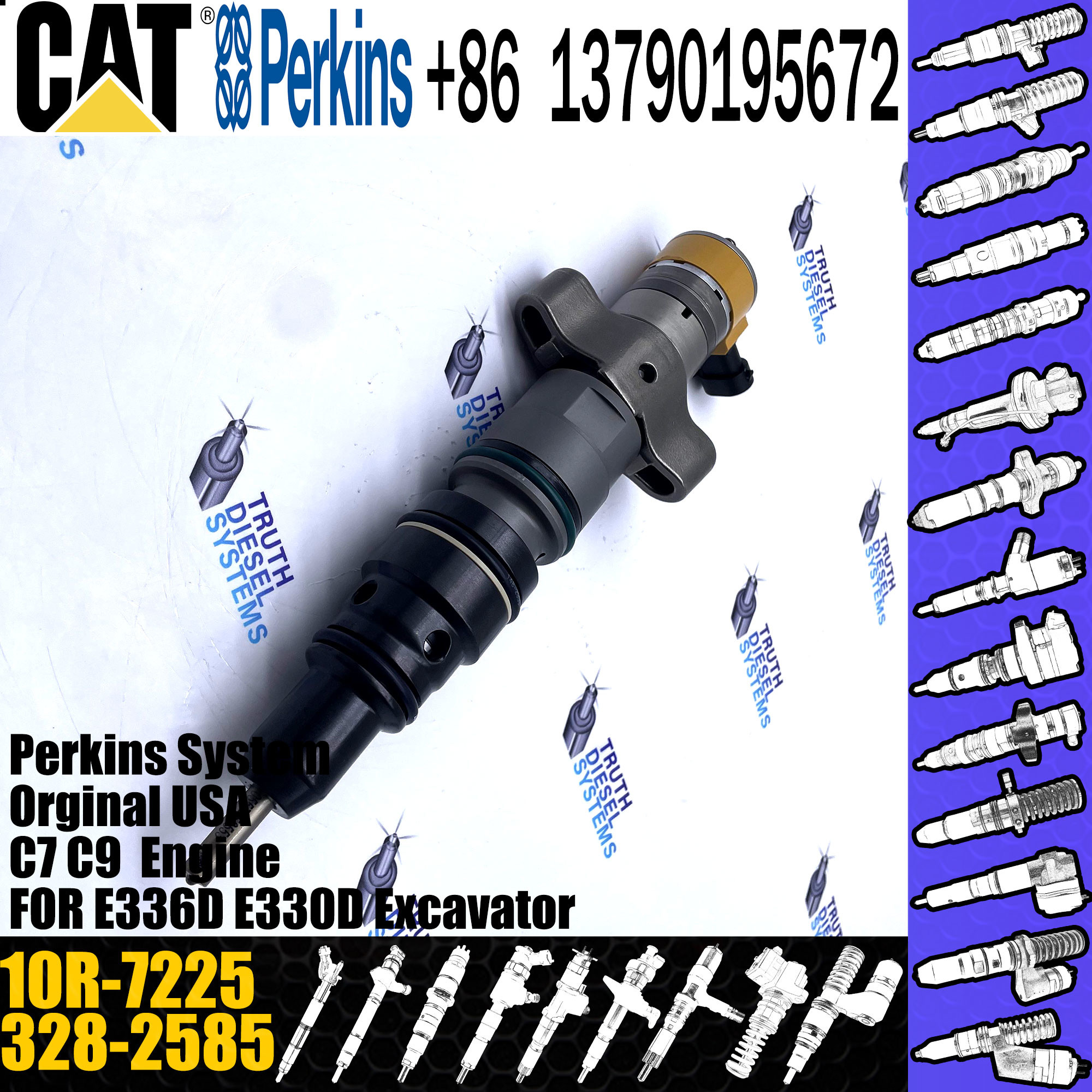 diesel fuel pump injector 3282585 328-2585 5577625 10R-7225 for C7 C9 Engine 328-2585