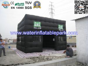 China Custom Inflatable Advertising Tent , Black Inflatable Photo Booth Tent factory