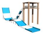 304 Stainless Steel Fiberglass Water Slides / Waterpark Slides 13m Platform