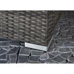 Outdoor Garden Dining Furniture Set with Bench by AJUNION Woven Rattan Corner
