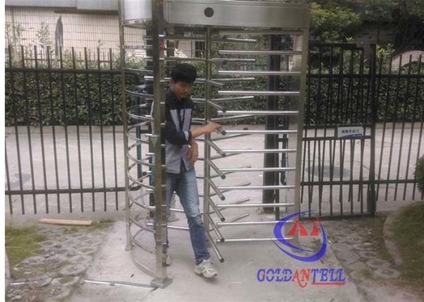 Brushed Stainless Steel Full Height Gate Qr Code Scanner Pedestrian Channel