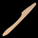 190Mm Disposable Biodegradable Wooden Knife Fork Napkin Cutlery Set Kraft Paper