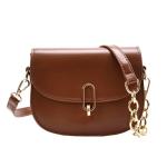 Hasp Closure Female Crossbody Bag 14cm PU Leather Sling Bag