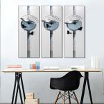 Three Panels Canvas Prints Wooden Frame Wall Decoration Products Minimalist