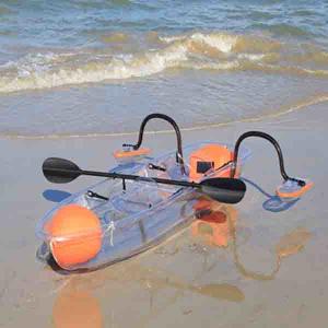 China PC Sheet Water Sports Boat , Durable Double Fishing Kayak With Foot Pedals factory