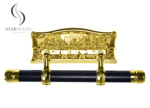 China Classic Coffin Corner Style Last Supper Panel Coffin Parts Swing Bar Model. A factory