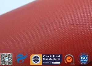 China Red Silicone Coated Fiberglass Fabric 34oz 0.85MM 39.4 Inch Heavy Duty factory