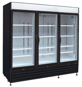 China Supermarket Glass Door Freezer , Anti Fog Commercial 3 Door Glass Freezer factory