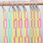 1.3m Length / 23 Holes Plastic Chain Colorful Plastic Clothes Hanger Wardrobe