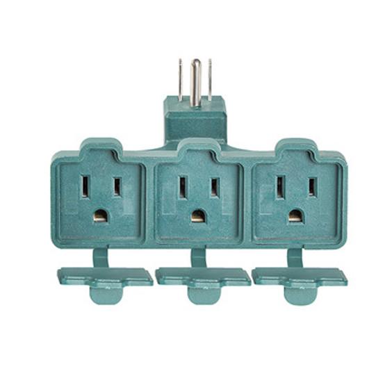 Wall Power Socket And Wall Tap One Input 3 Outlet Indoor/Outdoor Waterproof UL