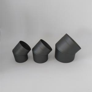 China Black Powder Coating Single Wall Flue System Push Fit Socket And Spigot factory