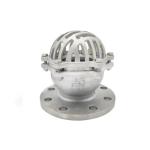 Silver Stainless Steel 304 316 Flanged Foot Valve with Screwed End and Butterfly