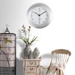 3 In 1 Indoor Outdoor Clock Thermometer Hygrometer Weather Station Aluminium
