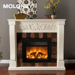 China 34&quot; Flat Frame Modern Wood Mantel Fireplace Digital LED With Remote Control Insert factory