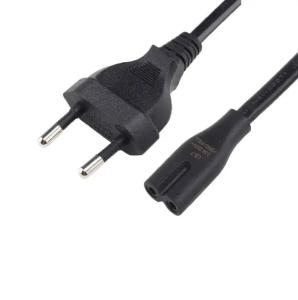 China CE Euro Power Cord , VDE 2.5A 250V 2 Pin Plug IEC C7 AC Power Cord factory