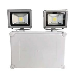 China Rechargeable Battery Backup LED Twin Spot Emergency Light 20W IP65 Waterproof factory