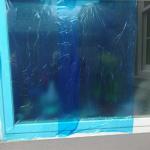 Blue 50 Micron PE Protection Film For Glass And Aluminium Profiles Without Glue