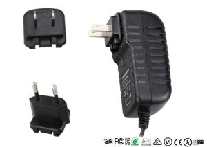 China 9V 2000mA 3000mA Detachable Plug Power Adapter 2A 3A Interchangeable factory