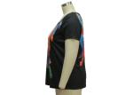 Colourful Women'S Half Sleeve T Shirts , Ladies Summer T Shirts Digital Feather