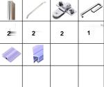 Surface Smooth Shower Glass Hardware Easy Installation Shower Door Fittings
