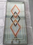 62''X31'' Frosting Designs On Decorative Leaded Glass Brass Caming 25.4mm IGCC