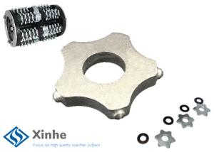 China 200mm Concrete Floor Planers Scarify Parts 5 Tips Tungsten Stars On Tambor Drum factory