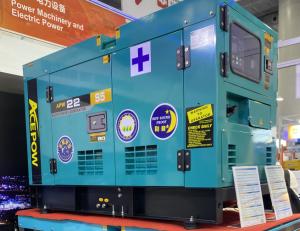 China Green Diesel Fuel Type Standby Generator Set with Leroy Somer Alternator 1 Year High Voltage Generator factory
