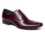 Normal Size Carved Mens Pointed Toe Dress Shoes , Adult Brown Lace Up Dress