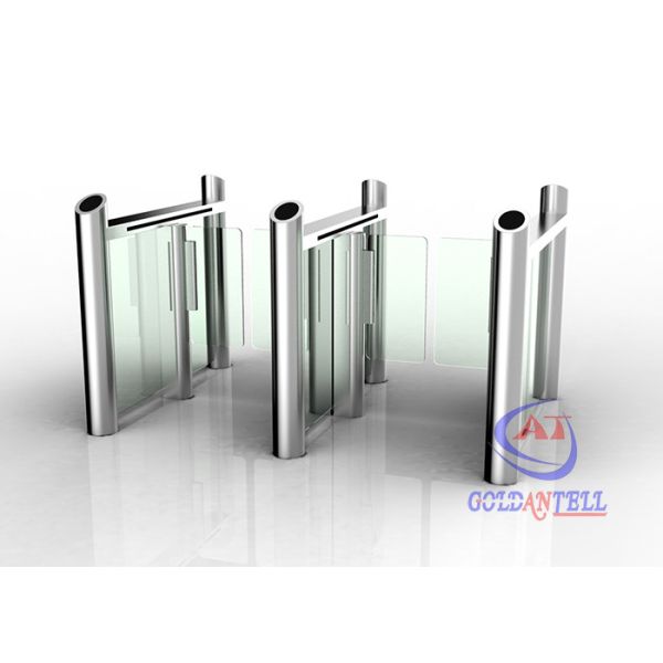 China Light duty visual identification pillar door design remote speed security Half Height Turnstiles with entry scanner factory