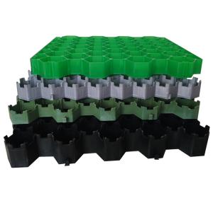 China HDPE Permeable Grass Paver for Customized 500x500mm Black Green Industrial Stabilizer factory