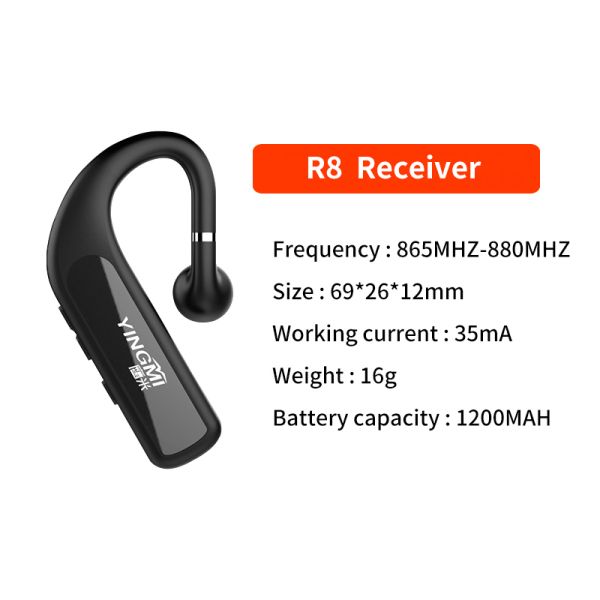 Compact R8 wireless tour guide systems long battery life lightweight design